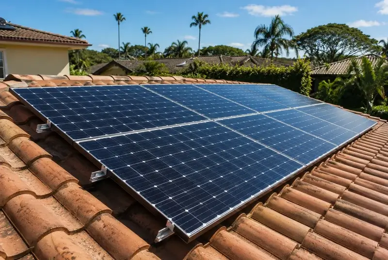 Installation de panneaux solaires à la Broque